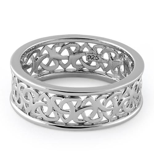 Sterling Silver Celtic Triquetra Eternity Band