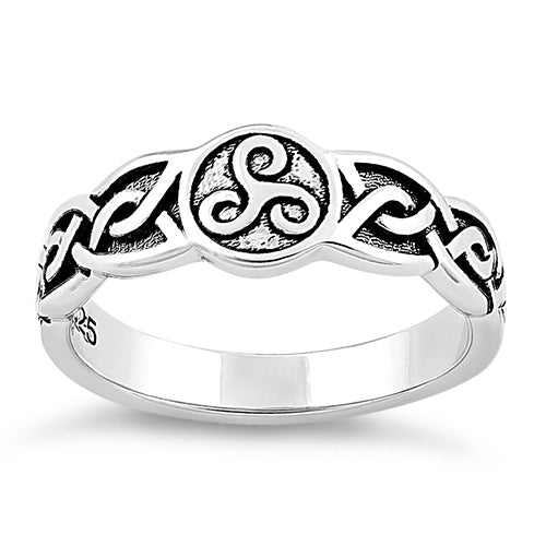 Sterling Silver Celtic Triskelion Ring