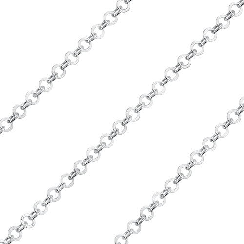 Sterling Silver Chain Brillantata Tonda 2.5mm (sold by the foot)