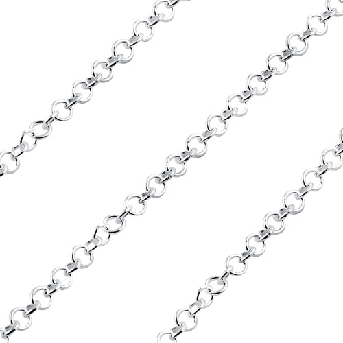 Sterling Silver Chain Round Twisted 2.5mm (sold by the foot)