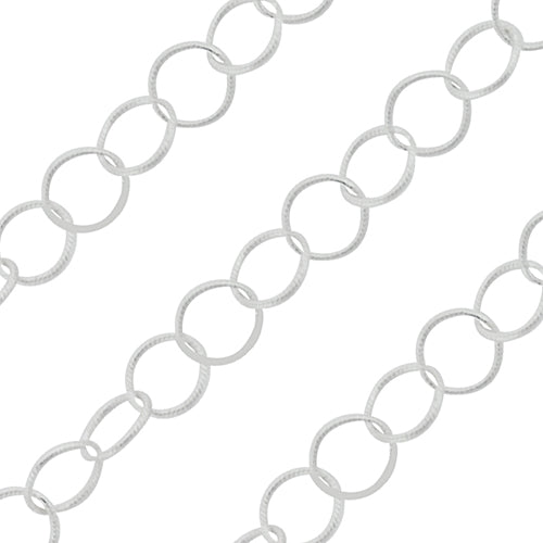 Sterling Silver Chain Round Twisted 3.5mm (sold by the foot)