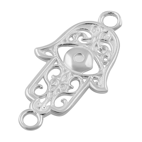 Sterling Silver Charm Hamsa 11.8 x 22mm - PACK OF 2