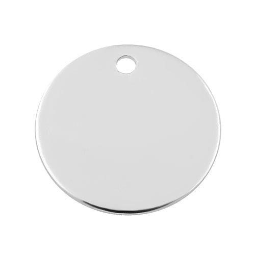 Sterling Silver Charm Round Disc 11mm 24ga. - PACK OF 2
