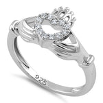 Sterling Silver Claddagh CZ Ring