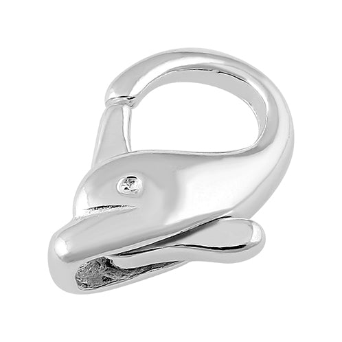 Sterling Silver Dolphin Clasp Lock 8 x 12mm