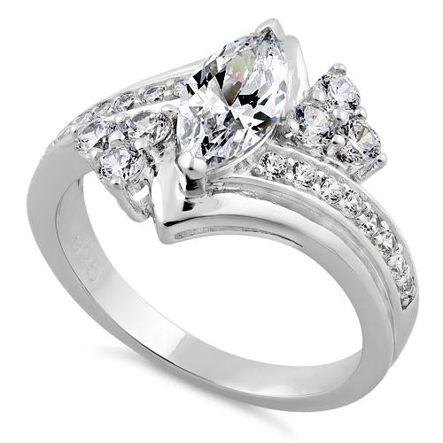 Sterling Silver Classy Marquise CZ Ring