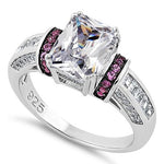 Sterling Silver Emerald-Cut CZ Ring