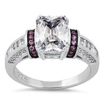 Sterling Silver Emerald-Cut CZ Ring