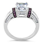 Sterling Silver Emerald-Cut CZ Ring