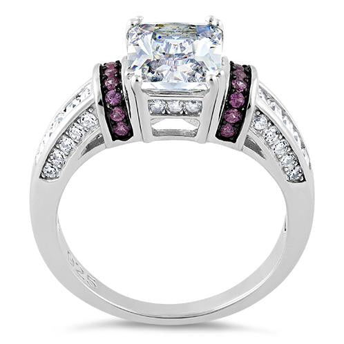 Sterling Silver Emerald-Cut CZ Ring
