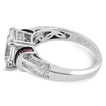 Sterling Silver Emerald-Cut CZ Ring