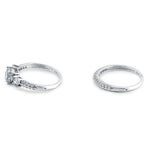 Sterling Silver 1.30 ct.  CZ Engagement Ring