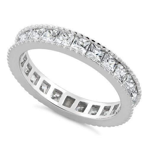 Sterling Silver Clear Eternity Band Ring