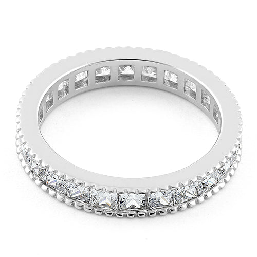 Sterling Silver CZ Eternity Band Ring