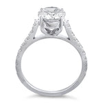 Sterling Silver Clear Round Cut Engagement CZ Ring