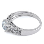 Sterling Silver CZ Engagement Ring