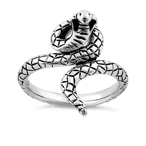 Sterling Silver Cobra Snake Ring