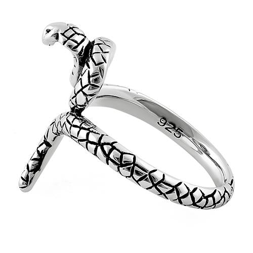 Sterling Silver Cobra Snake Ring