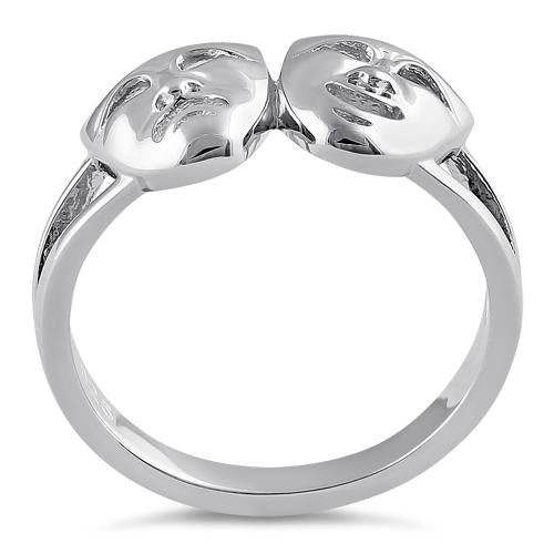 Sterling Silver Comedy & Tragedy Ring