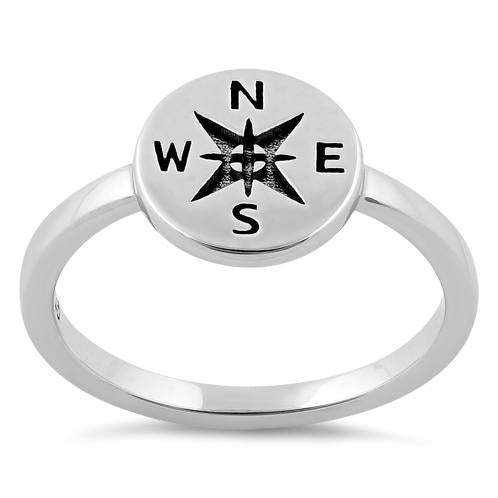 Sterling Silver Compass Ring