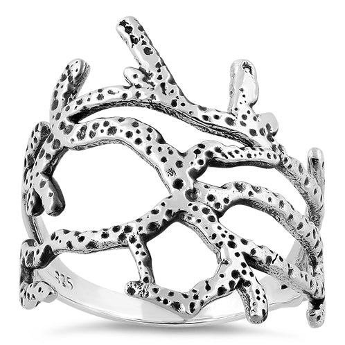 Sterling Silver Coral Reef Ring
