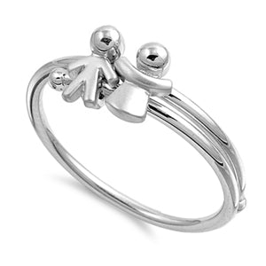 Sterling Silver Couple Ring