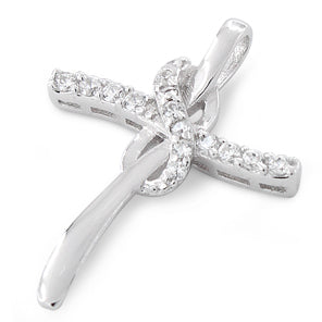 Sterling Silver Cross CZ Pendant