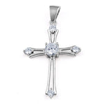 Sterling Silver Cross CZ Pendant