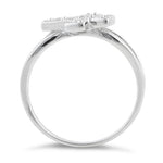 Sterling Silver Cross CZ Ring