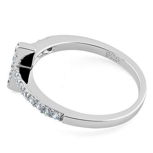 Sterling Silver Cross CZ Ring