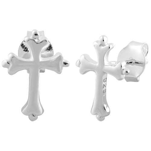 Sterling Silver Cross Earrings