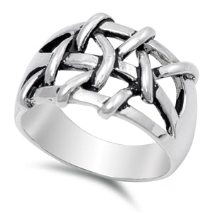 Sterling Silver Cross Stitch Ring