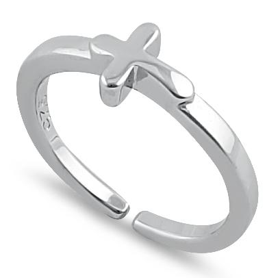 Sterling Silver Cross Toe Ring