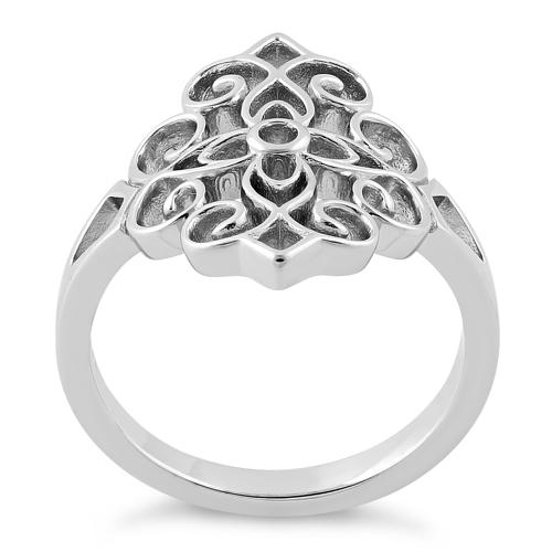 Sterling Silver Cross Vines Ring