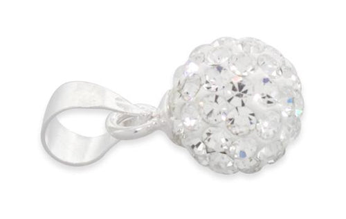 Sterling Silver Crystal Ball CZ Set