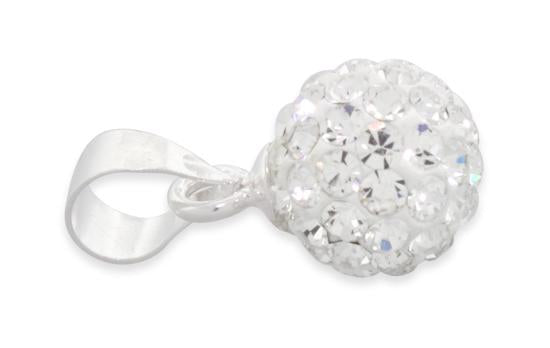 Sterling Silver Crystal Ball CZ Set