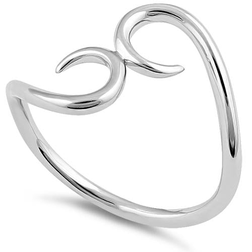 Sterling Silver Curly Hook Ring