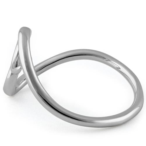 Sterling Silver Curly Hook Ring