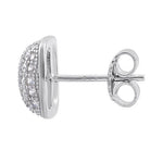 Sterling Silver Cushion CZ Earrings