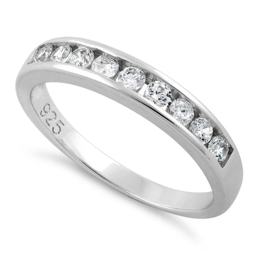 Sterling Silver CZ Band Ring