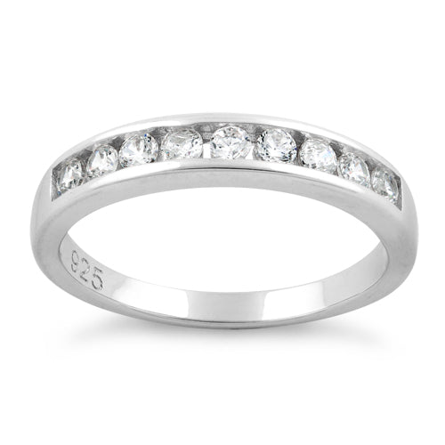 Sterling Silver CZ Band Ring