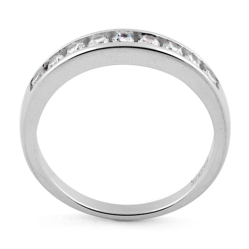 Sterling Silver CZ Band Ring