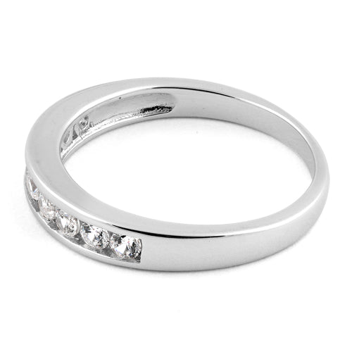 Sterling Silver CZ Band Ring