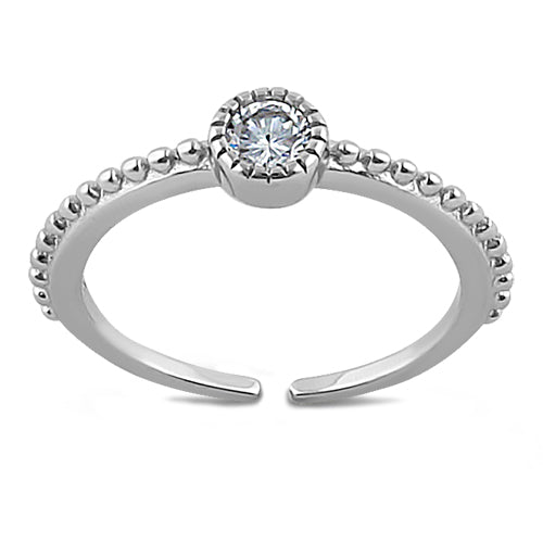 Sterling Silver CZ Toe Ring