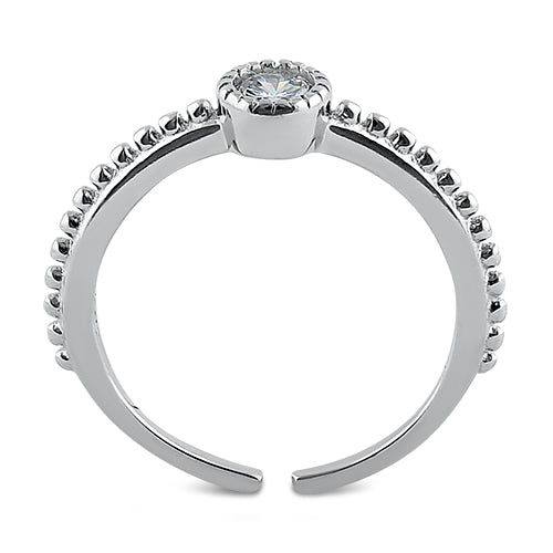 Sterling Silver CZ Toe Ring