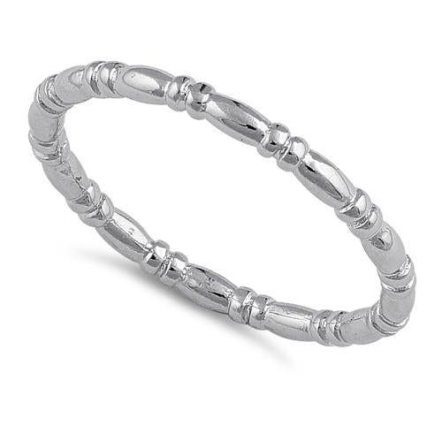 Sterling Silver Danity Bead & Bar Band