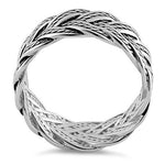 Sterling Silver Deep Woven Ring