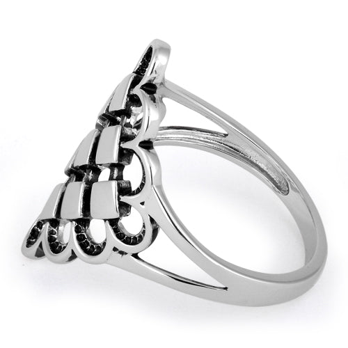 Sterling Silver Diamond Celtic Ring