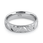Sterling Silver Heart Band Ring