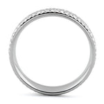 Sterling Silver Diamond Cut Oval Wedding Band Ring